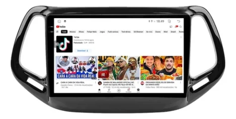 CENTRAL MULTIMIDIA 10.1" ADAK JEEP COMPASS 2017/21 ANDROID 4CORE + 2GB RAM + 64GB ROM