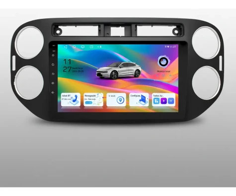 CENTRAL MULTIMIDIA 9" ADAK VOLKSWAGEN TIGUAN 2011/2017 ANDROID 8CORE + 6GB RAM + 128GB ROM
