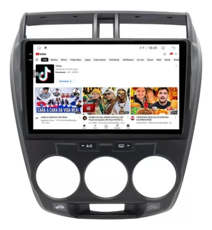 CENTRAL MULTIMIDIA 10.1" ADAK HONDA CITY 2008 AL 2014 ANDROID 8CORE + 4GB RAM + 64GB ROM