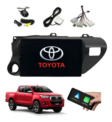 TOYOTA HILUX 2016/2020 KIT STANDARD - CENTRAL MULTIMIDIA 10.1" ADAK ANDROID 4CORE + 2GB RAM + 64GB ROM