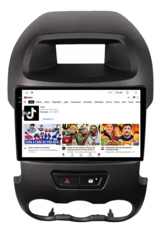FORD RANGER 2011/2018 KIT STANDARD - CENTRAL MULTIMEDIA 9" ADAK ANDROID 4CORE + 4GB RAM + 64GB ROM